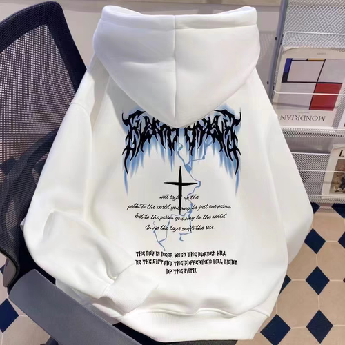 男童美式高街潮牌纯棉连帽卫衣