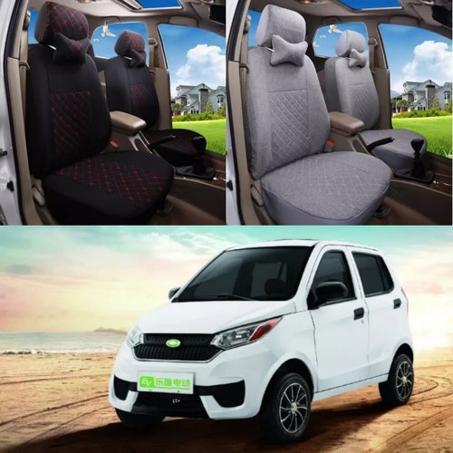 乐唯V2 V3 V3S V6电动四轮车汽车座套坐垫套全包亚麻布艺四季通用