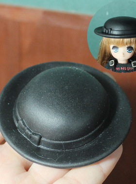迷你黑色帽子 礼帽头饰配件 AZONE兵人8分12分BJD娃娃用散货OB27