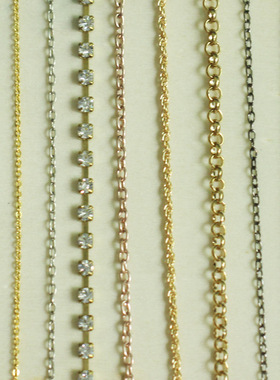 1.5-4mm1条价 金色银色黑色枪黑细O型链 BJD娃衣OB11装饰加密金属