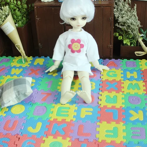 1元10片字母数字 6分8分12分BJD娃娃 YOSD用 泡沫地板 地垫 迷你