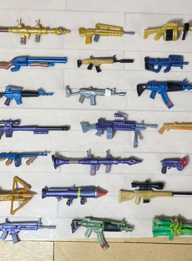 迷你超小玩具武器 彩色蓝色灰色金色 兵人OB11娃娃8分12分 道具竹