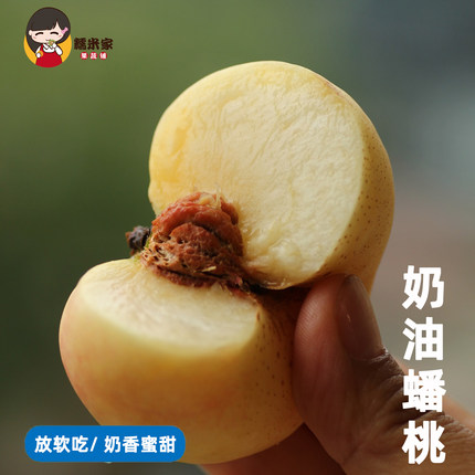 糯米家奶油蟠桃粉玉香甜多汁山东临沂蒙阴特产当季新鲜孕妇水果