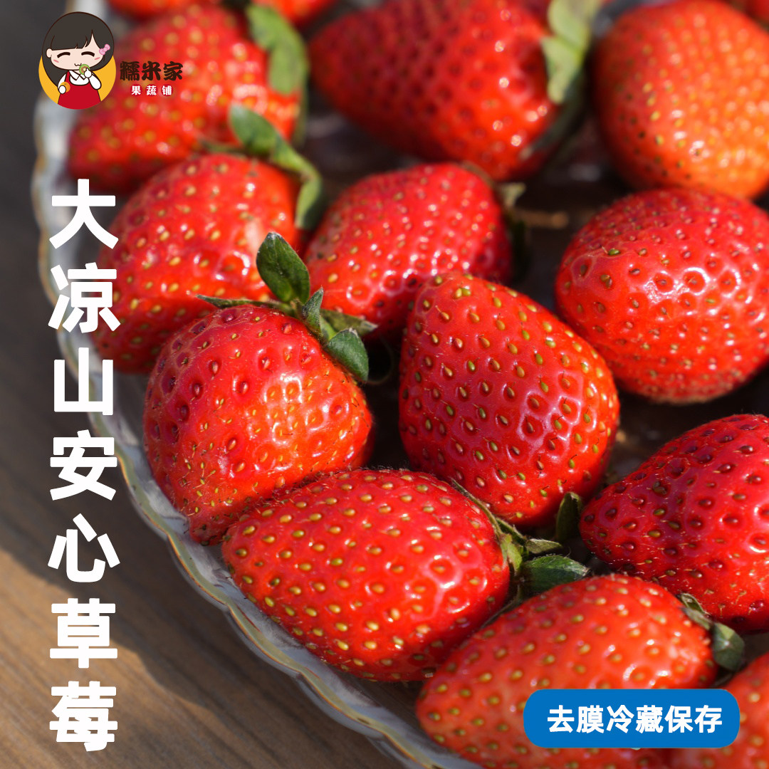 大凉山香野草莓个头小香甜怡人