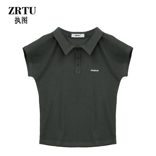 2025春夏季新款polo衫上衣女T恤百搭显瘦甜美