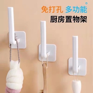 厨房纸巾架家用抹布保鲜膜袋收纳挂架 橱柜悬挂卷纸架免打孔壁挂式