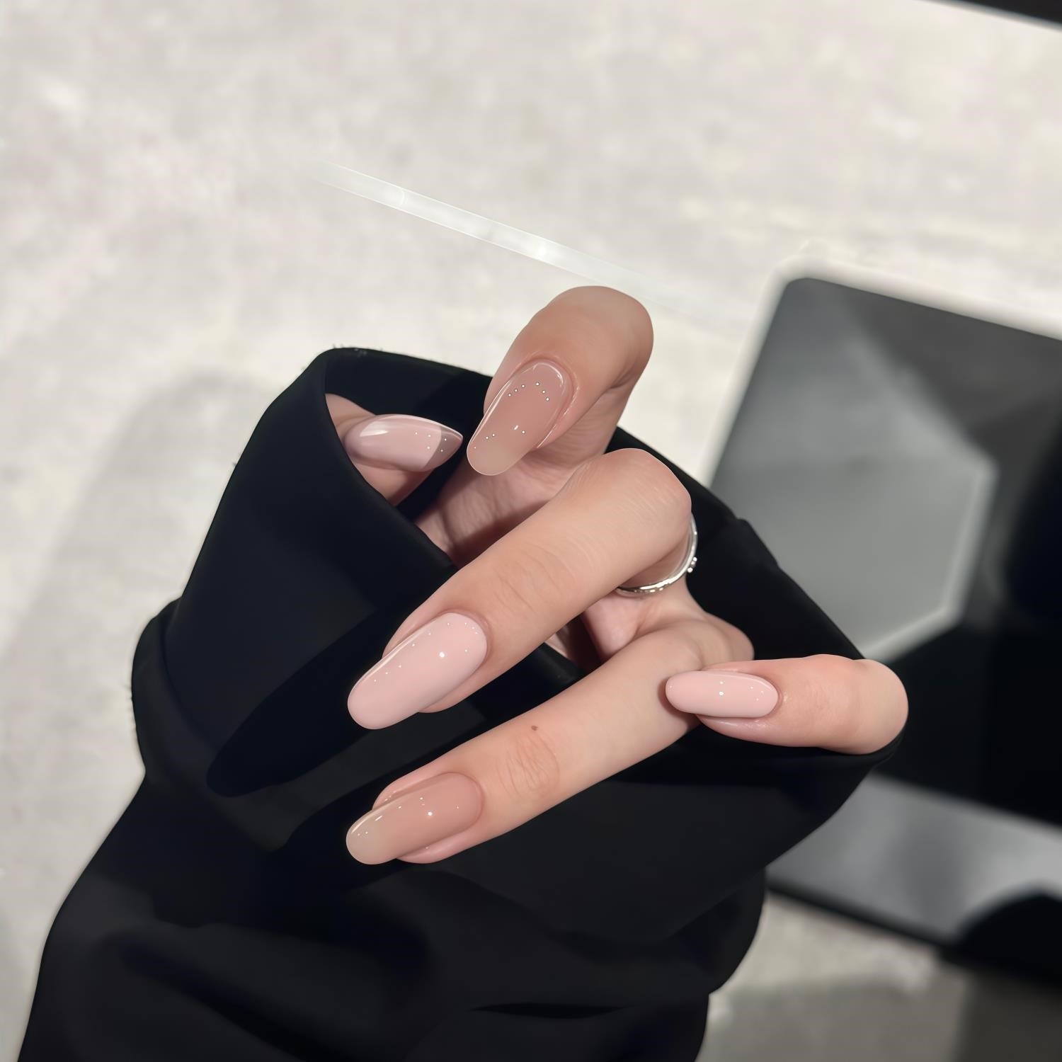 手工奶色裸色穿戴甲2026年新款高级感显白美甲贴片椭圆假指甲,彩妆/香水/美妆工具,穿戴甲/甲片,淘宝优惠券,粉丝福利购,淘宝优惠卷