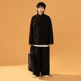 中性风M081P120麂皮绒纯色光版风盘扣潮唐装夹克情侣外套男，男装夹克，星座704（原B229）