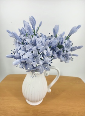 纯手工百子莲扭扭棒花假花摆设客厅餐桌装饰品插花束摆件花艺摆设