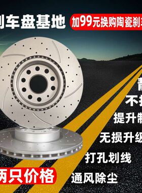 适用大众尚酷迈腾B8途观L蔚揽X途岳CC帕萨特新B7打孔B6后前刹车盘