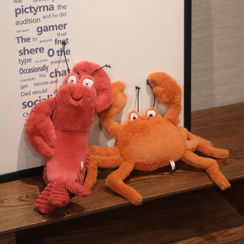 丑萌红小龙虾毛绒玩具螃蟹公仔搞怪陪睡安抚玩偶龙虾节创意礼物,玩具/童车/益智/积木/模型,毛绒/玩偶/公仔/布艺类玩具,淘宝优惠券,粉丝福利购,淘宝优惠卷