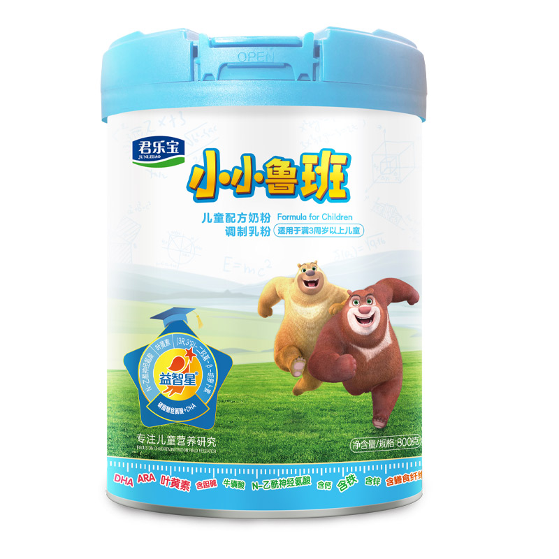 君乐宝小小鲁班牛奶粉4段罐800g