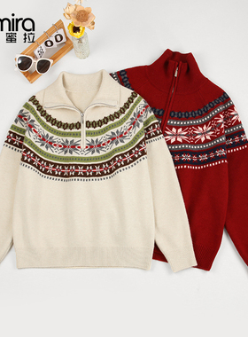 9779女童毛衣翻领半高领打底套头外穿儿童上衣洋气高品质
