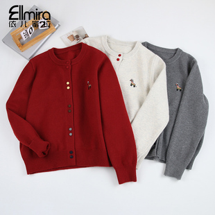 9812女童毛衣打底外穿基础百搭长袖内搭外穿圆领儿童上衣洋气简约