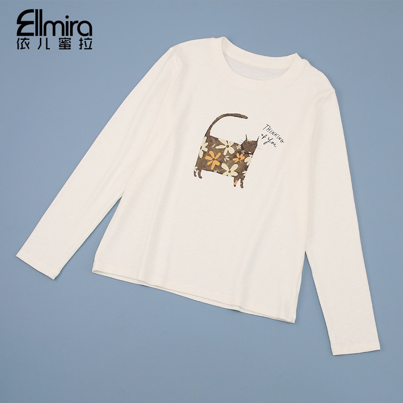 女大童高弹力面膜T恤长袖春秋潮图片