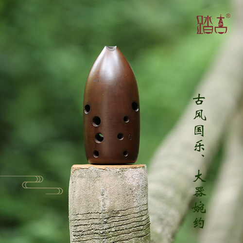踏古十孔专业演奏陶埙双腔笔筒埙