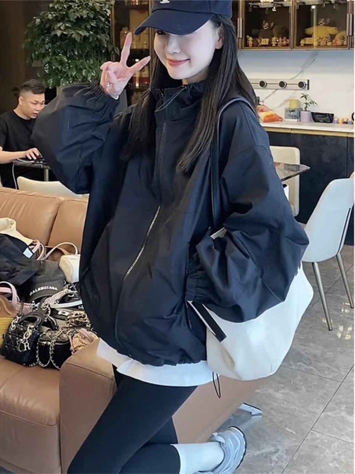 工装外套女春秋2025新款韩版宽松设计感小个子休闲百搭短风衣夹克