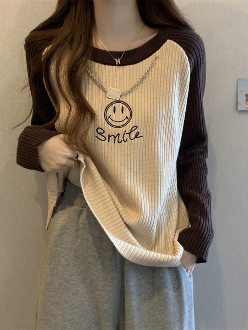 长袖t恤女2025年春季新款大码修身显瘦韩版设计感打底衫上衣ins潮
