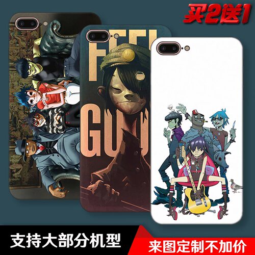 GORILLAZ街头霸王适用于苹果8_苹果7_苹果7Plus_X磨砂手机壳套