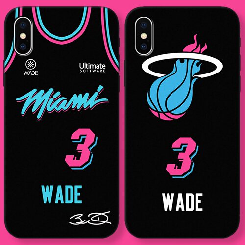 NBA迈阿密韦德适用于苹果iPhonex xs xr max vivox23磨砂手机壳套