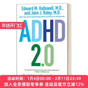 英文原版 ADHD 2.0 注意力缺失症2.0 在分心下茁壮成长的新科学和基本策略 Edward M.Hallowell爱德华·哈洛韦尔 英文版 进口书籍