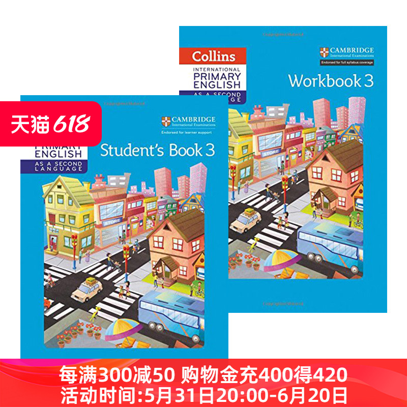 英国国际学校小学三年级英语教材练习册2册 英文原版 Collins Primary English Student's Book Workbook Stage 3剑桥小学学生用书 书籍/杂志/报纸 儿童读物原版书 原图主图