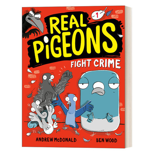 真正的鸽子系列1 打击犯罪 英文原版 Real Pigeons Fight Crime 儿童侦探推理漫画图画小说  Andrew Mcdonald 英文版 进口英语书