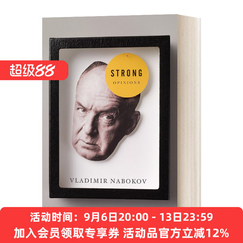 独抒己见 英文原版 Strong Opinions Nabokov纳博科夫 企鹅兰登封面展 英文版 进口英语原版书籍