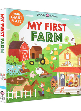 模拟城镇农庄 英文原版 My First Places Farm with Giant flaps 纸板机关翻翻书 英文版 进口英语原版书籍
