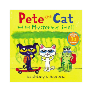 Smell 绘本 and 英文原版 皮特猫和神秘气味 进口英语原版 the 英文版 Pete 书籍 Cat 带贴纸 Mysterious