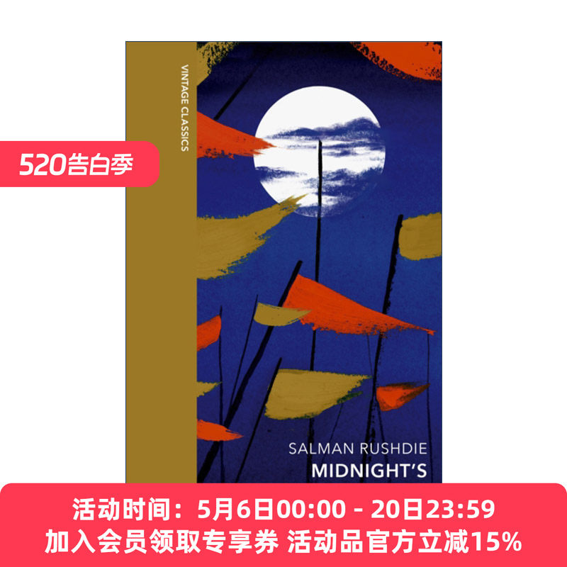 英文原版 Midnight's Children 午夜之子 萨尔曼·鲁西迪 布脊经典系列 Vintage Quarterbound Classics 英文版 进口英语原版书籍