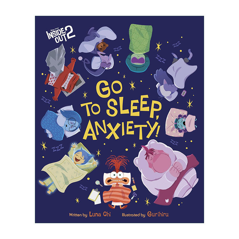 英文原版 Disney-Pixar Inside Out 2 Go to Sleep  Anxiety! 迪士尼 皮克斯头脑特工队2 去睡吧 焦虑 精装绘本 进口英语原版书籍