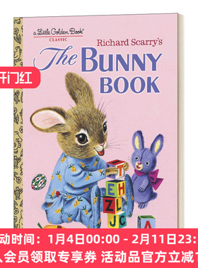 英文原版 Richard Scarry's The Bunny Book Little Golden Book 理查德·斯卡里的兔子之书 兰登书屋精装小金书 英文版 进口英语