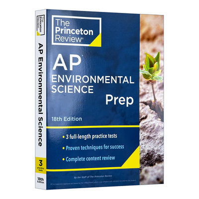 英文原版 Princeton Review AP Environmental Science Prep 18th Edition 普林斯顿评论AP环境科学 第18版 2024 英文版进口书籍