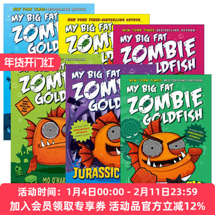 英文原版 My Big Fat Zombie Goldfish 大胖丧尸金鱼系列 6册 儿童惊险幽默桥梁章节书 中小学英语课外读物 英文版 进口英语书籍