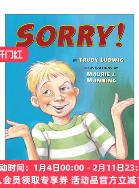 英文原版 Sorry 对不起 儿童章节桥梁书 欺负 看不见的男孩 隐形男孩作者Trudy Ludwig 精装 英文版 进口英语原版书籍