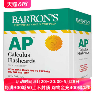 英文原版 AP Calculus Flashcards 巴朗AP微积分闪卡 第4版 含环扣 英文版 进口英语原版书籍