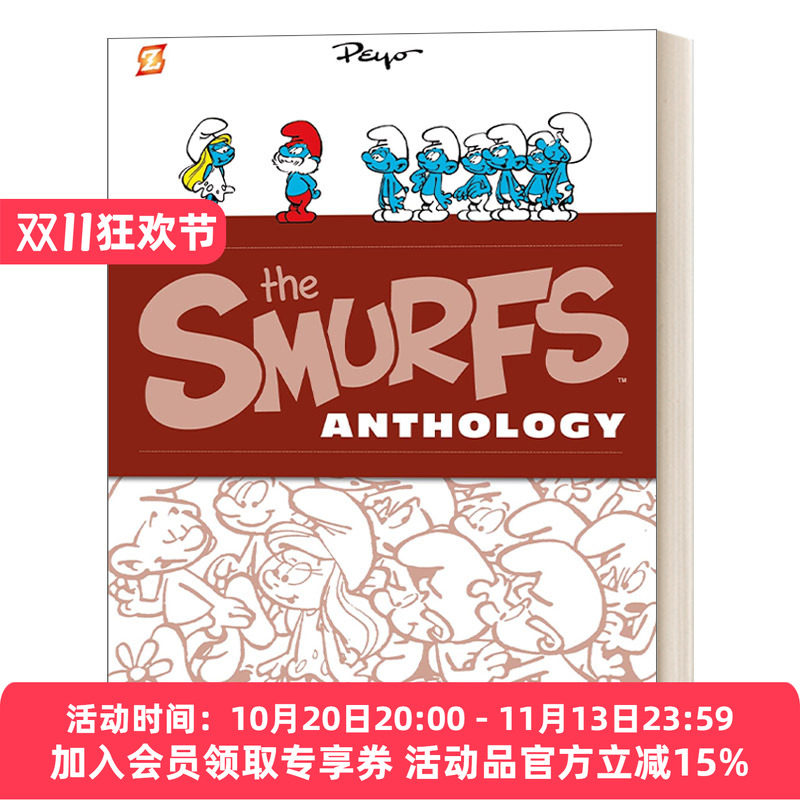 蓝精灵手绘收藏精选集 英文原版 The Smurfs Anthology 2 大开本精装漫画合辑 英文版 进口英语原版书籍
