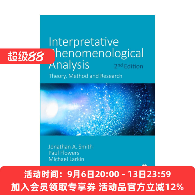 解释现象学分析 英文原版 Interpretative Phenomenological Analysis 理论、方法与实验 英文版 进口英语原版书籍