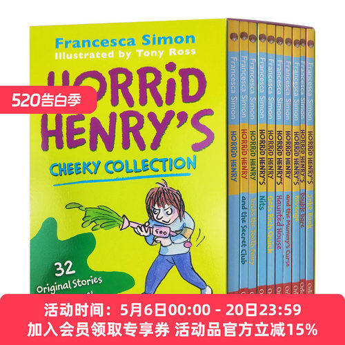 淘气包亨利10册套装 英文原版 Horrid Henry's Cheeky Collection 英文版儿童小说章节书 进口原版英语书籍