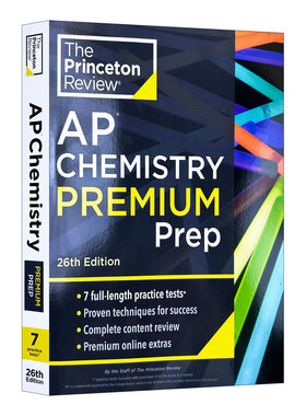 英文原版 Princeton Review AP Chemistry Premium Prep 26th Edition 普林斯顿评论AP化学 增值版 2025 第26版 进口英语原版书籍