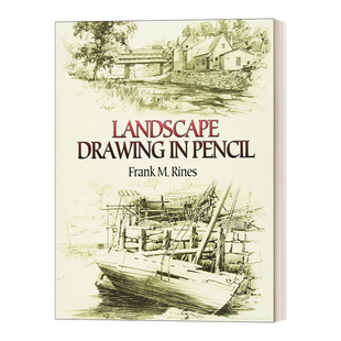 透视 英文版 Pencil 英文原版 Landscape Drawing 阴影 书籍 进口英语原版 Rines 铅笔风景画 素描绘画技巧指南 构图 Frank