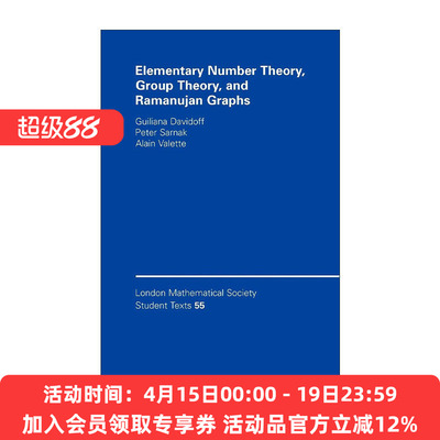 英文原版 Elementary Number Theory Group Theory and Ramanujan Graphs 初等数论 群论和拉马努金图 伦敦数学会学生文本系列