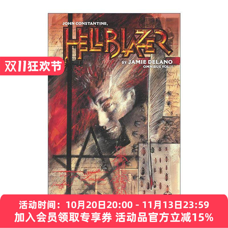 英文原版 约翰·康斯坦丁 地狱神探 精选集 John Constantine Hellblazer by Jamie Delano Omnibus Vol.1 DC漫画 精装经典收藏版
