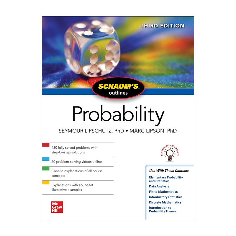英文原版 Schaum's Outline of Probability 全美经典学习指导系列 概率论 第3版 英文版 进口英语原版书籍