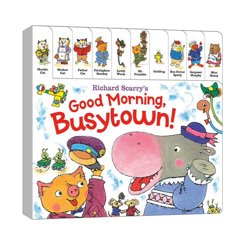 理查德·斯凯瑞 早上好 纸板书 低幼启蒙认知书 英文版 进口英语园骀