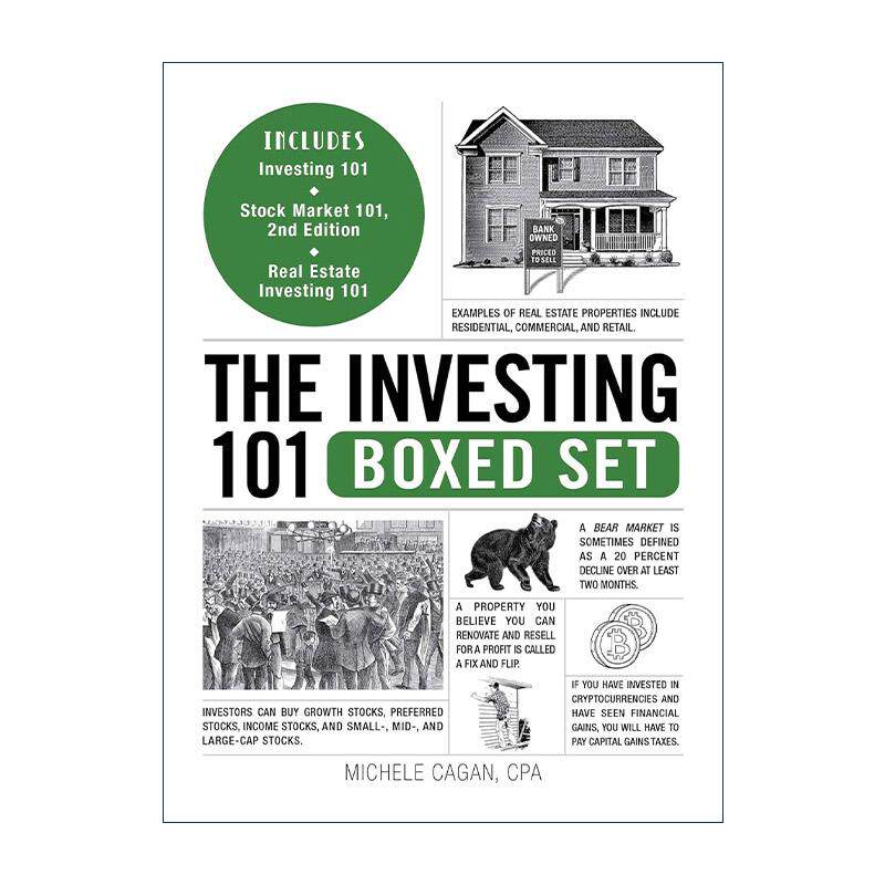 英文原版 The Investing 101 Boxed Set 投资系列3册套装 含投资 房地产和股票市场 精装 英文版 进口英语原版书籍
