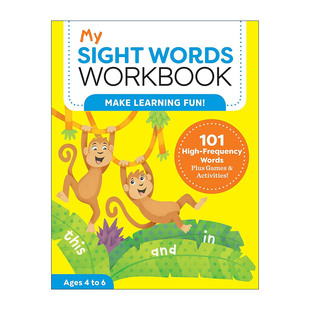 我的视觉词练习册 英文原版 My Sight Words Workbook 101个高频词 游戏与活动 英文版 进口英语原版书籍