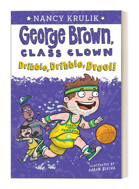 乔治布朗系列18 校园搞笑王 英文原版 Dribble, Dribble, Drool! #18 儿童章节书桥梁书 插画Aaron Blecha 英文版 进口英语原版书