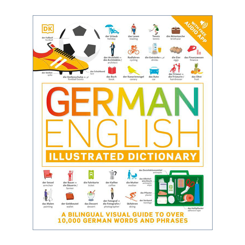 德英双语图解词典  英文原版 German English Illustrated Dictionary 英文版 进口英语原版书籍